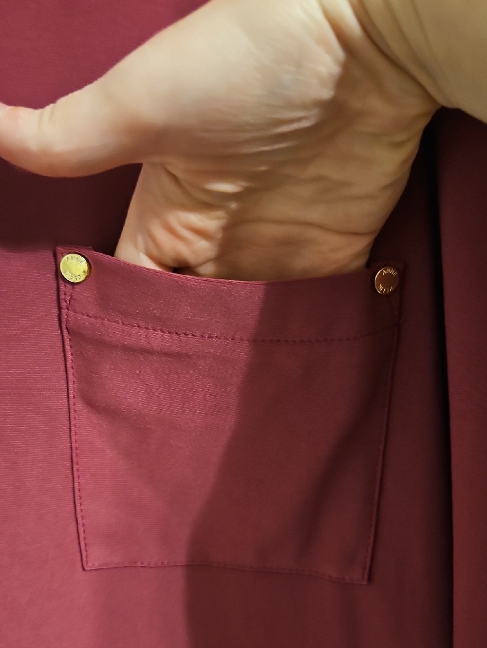 Anne Klein Magenta V Neck Dolman Sleeve Blouse. NWT - Picture 4 of 7